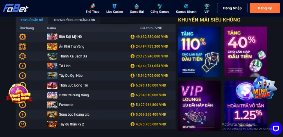 Hoàn trả hàng ngày cho game slot tại 33wwin